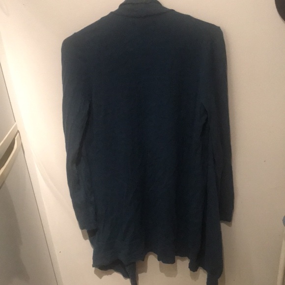 Stunning Dark Turquoise Fine Merino Wool Off the Shoulder Sweater/Shrug SZ L 🤩 - Picture 4 of 4